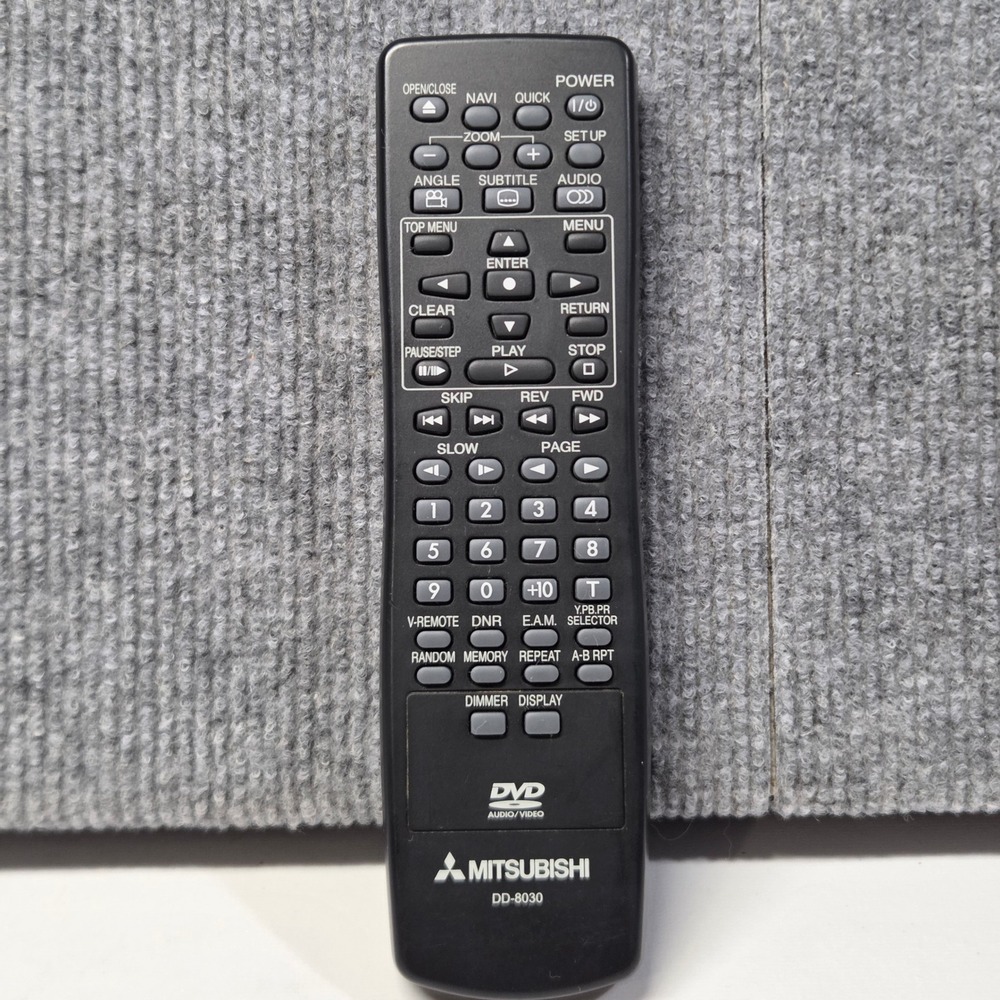 Mitsubishi DD-8030 DVD Audio Video Player Remote Control Black OEM Replacement